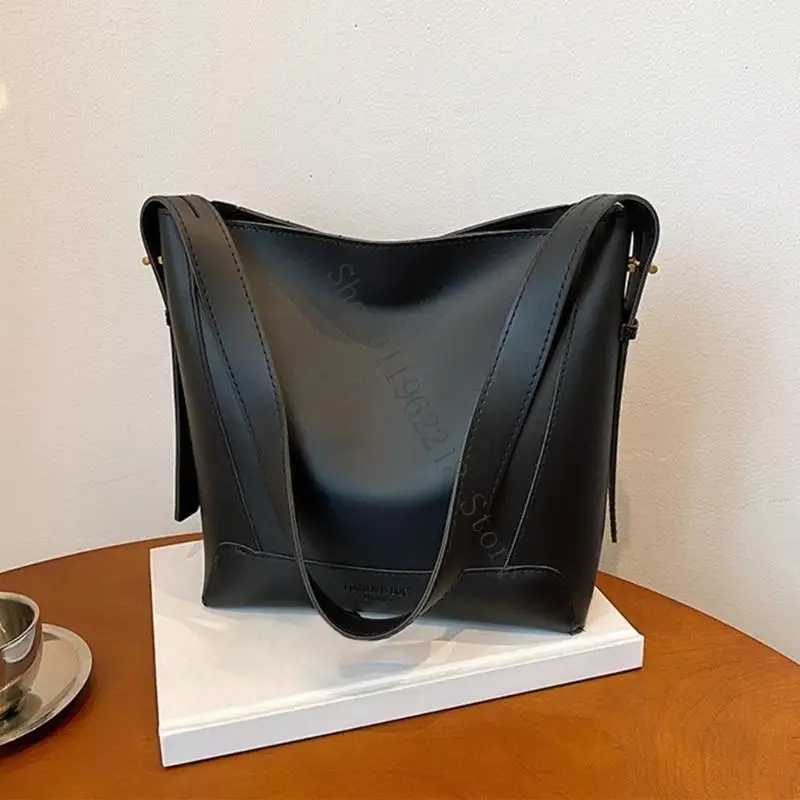 

Stylish Shoulder Bag Women Large Capacity PU Leather Solid Color Crossbody Bag 066F