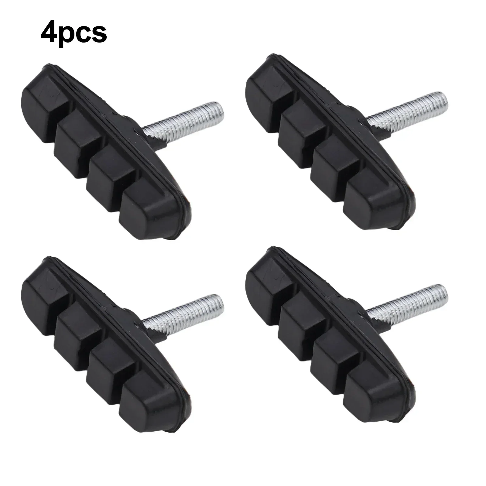 4Pcs Brake Pads Silent Rubber V Brake System Bike Parts Cycling Safety Bike Brake Pads 55mm Thread Post Blocks Shoes Accessories