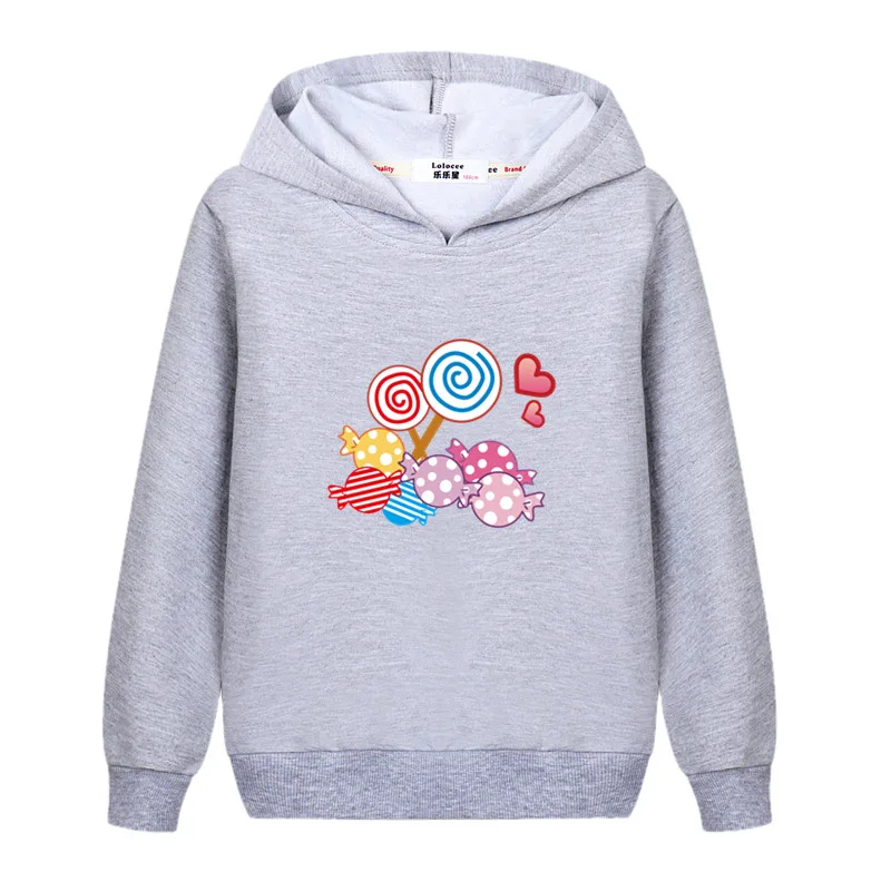 Aimi Lakana Lollipop Holiday Party Hoodie Girl Spring Autumn Sweatshirt Student Coats Cotton Pullover 3-14T