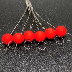 50 packs/lot Ball Shape Seven Star Float Red 00# 0# 1# 2# 3# 4# 5# Round Fishing Float 5mm-15mm Buoy Carp Fishing 00086