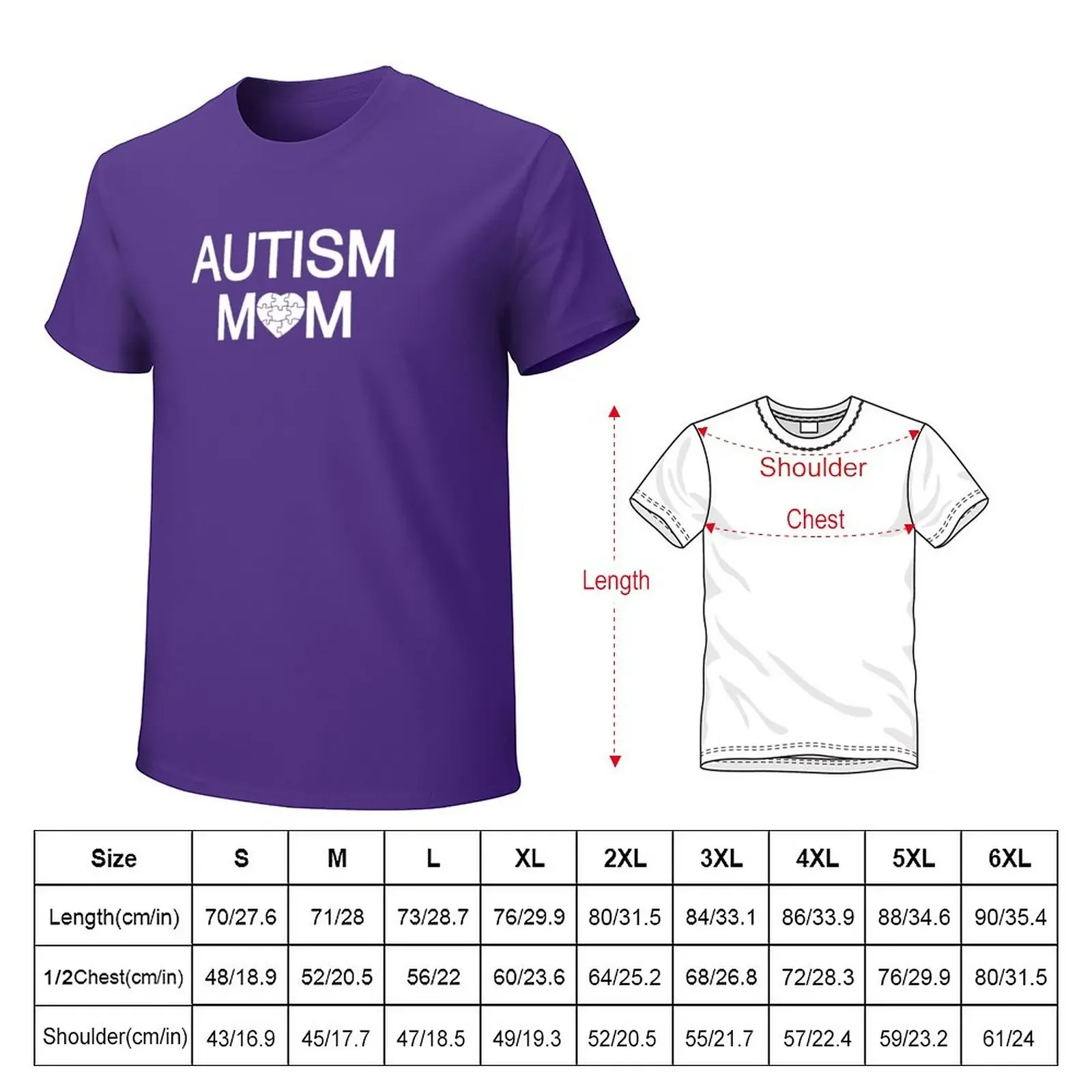 Autism Mum T-Shirt kawaii clothes customs Blouse men graphic t shirts