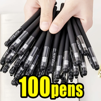 50/100pcs Black Gel Pens Smooth Writing Quick-Drying Ink For Office School Use Ideal Gift Students Professionals Stationery