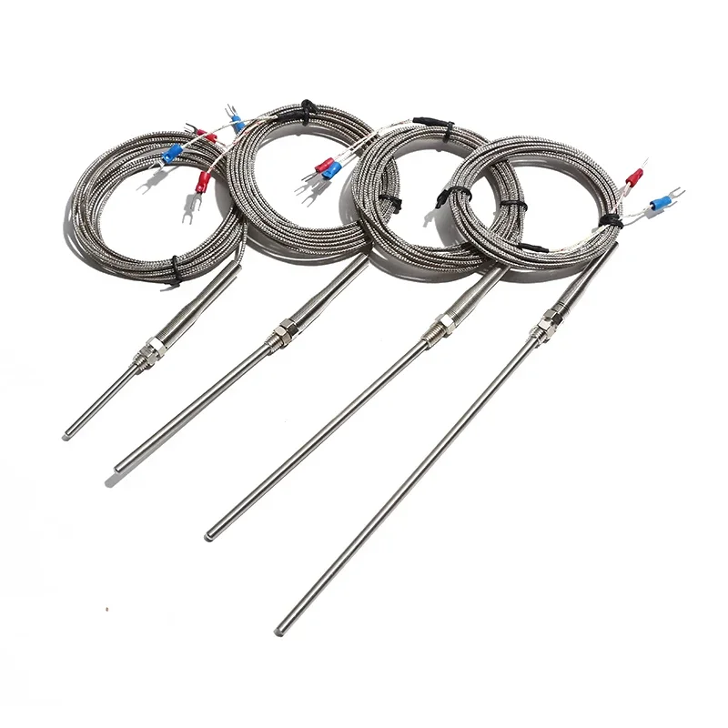 M8 Screw Thermocouple K J E PT100 Type 50/100/150/200mm Probe Temperature Sensor For Industrial Temperature Controller 1PC