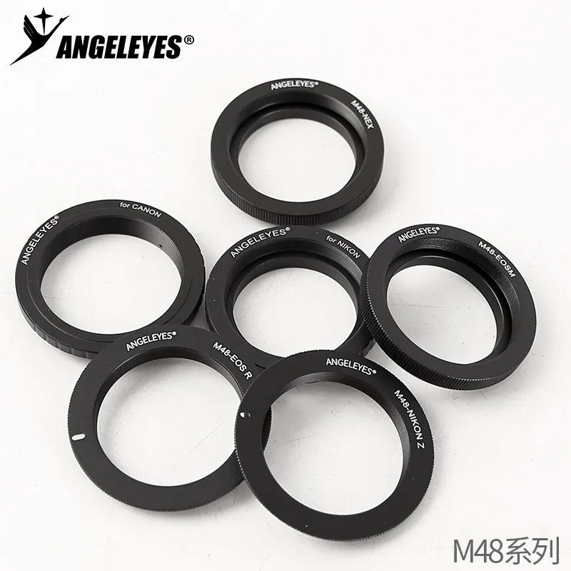 Angeleyes DSLR Adapter Ring Micro Single Mount Canon EF RF EF-M Nikon F Z Sony E M48 Thread