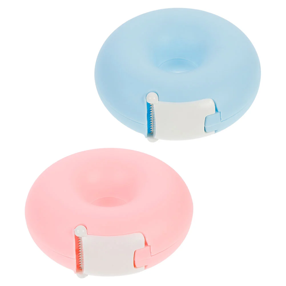 2 Pcs Tape Washi Dispenser Dispensers Non-slip Exquisite Cutting Stands Abs Portable Holders Desktop