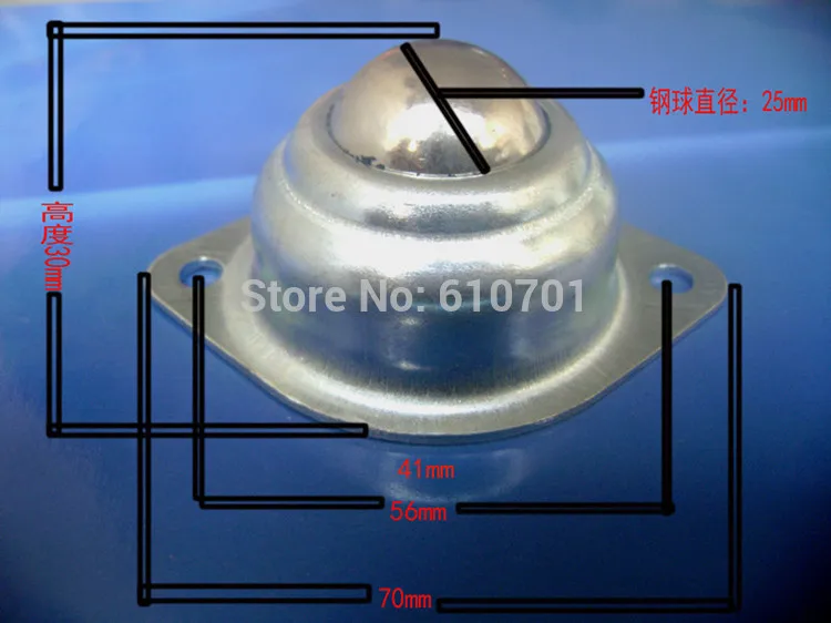 1pcs or 2pcs or 5pcs  CY-25A 1'' Dia 25kg Metal Ball Metal Transfer Bearing Unit Conveyor Roller