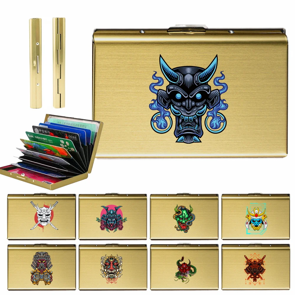 New Men's Anti-theft Swipe Storage Box Monster Pattern Series New Simplicity Bank Card Credit Card Storage Metal Card Boxs
