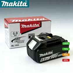 Makita 18V 6Ah Lithium ion Makita 18V Replacement Makita Tool BL1860B BL1850B BL1830B LXT400 Electric Tool Battery