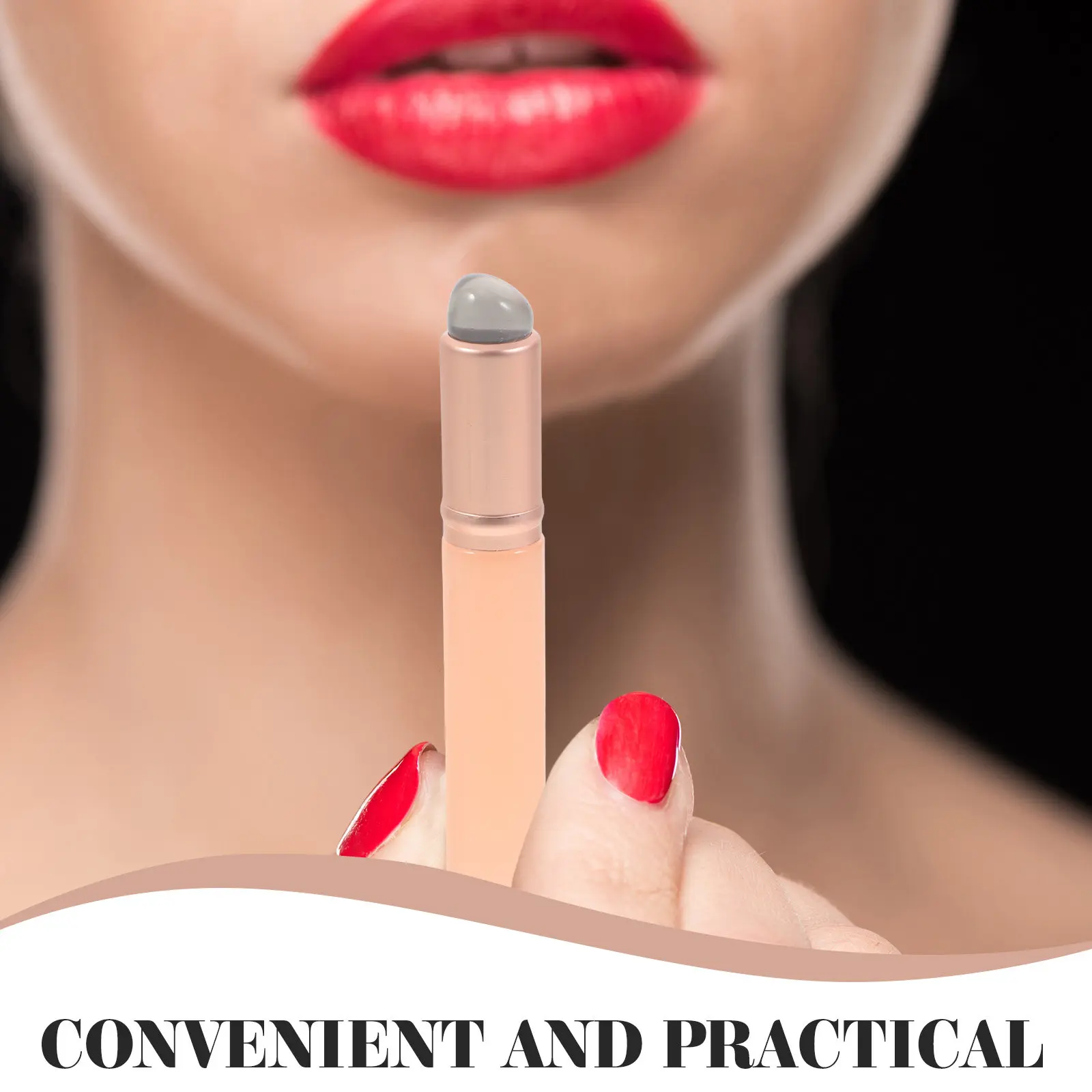 2Pcs Silicone Lip Applicator Soft Makeup Brush for Lipstick Lip Gloss Precise Application Beauty Tools Portable - view 3