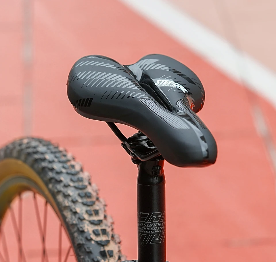 STEPONE Bike Saddle Mountain MTB Road Cycling Cushion Seat Exercise Soft Silicone Gel Shockproof Comfortable Hollow Saddle