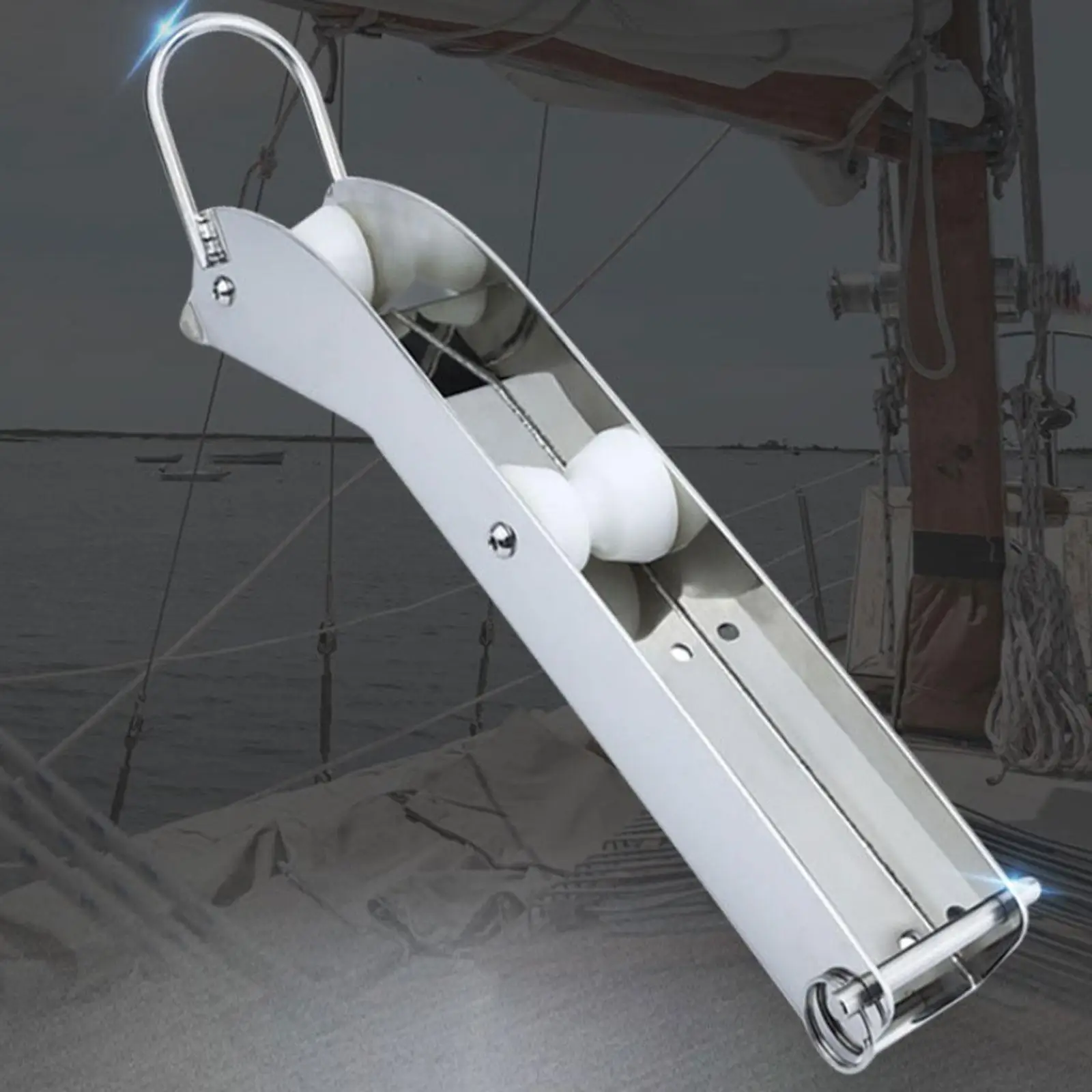 Boat Bow Anchor Roller Easy to Install Accessories Marine Anchor Roller for marine, yacht, boats stainless steel Support Bracket