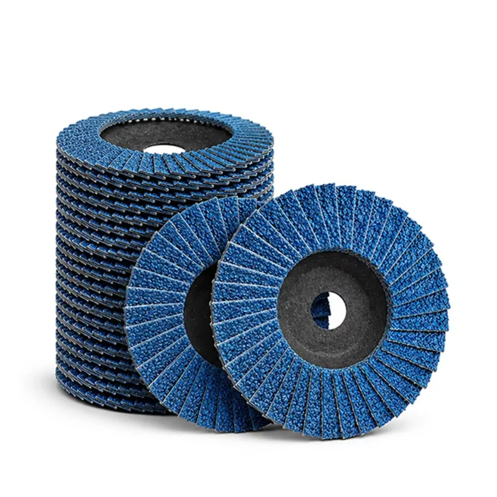 10Pcs 3 Inch 75mm Zirconia Flap Disc Set, 10mm Hole Angle Grinder Sanding Wheel for Metal Wood Rust Removal Polishing