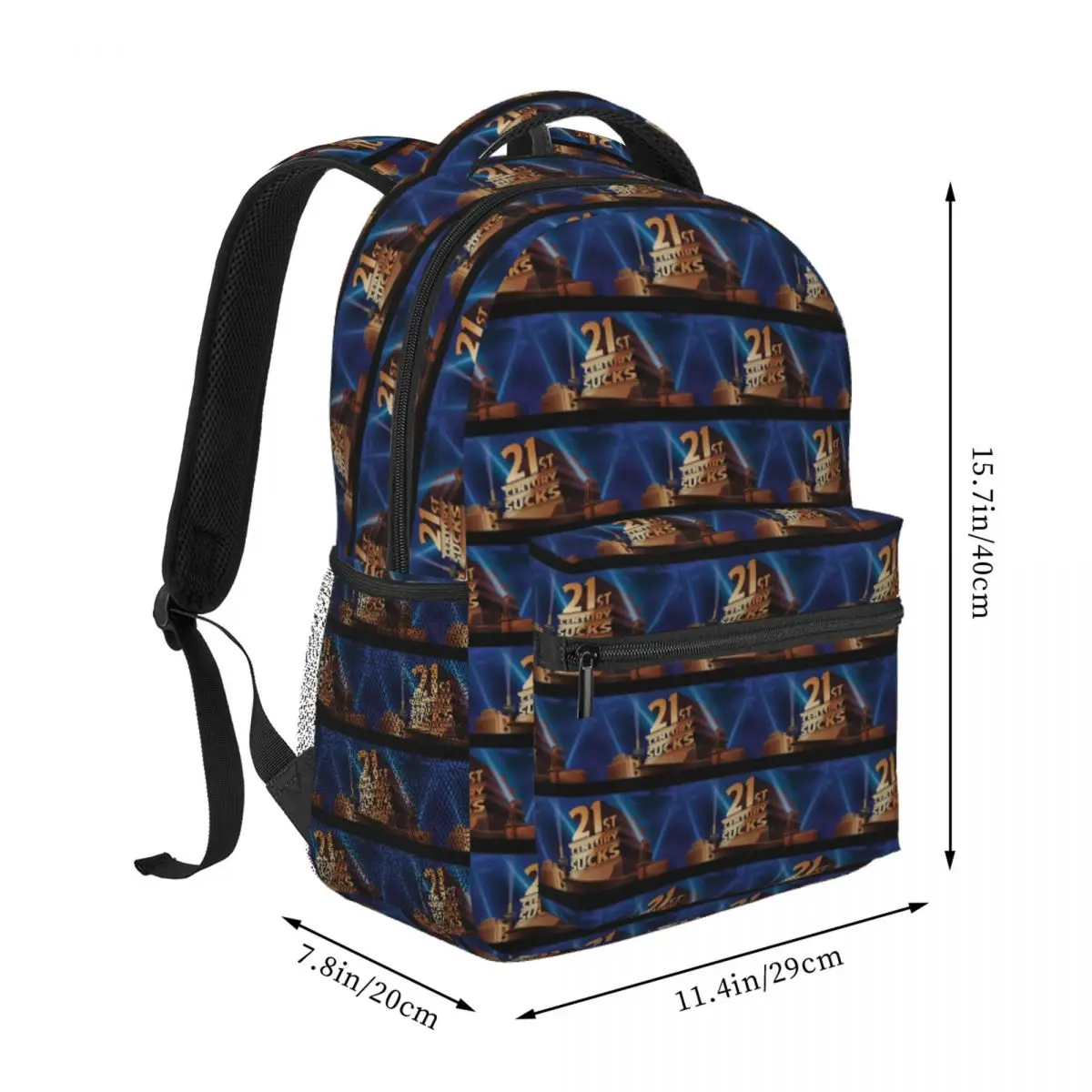 Twenty First Century Sucks Backpack Student BookBag Children School Bag Computer Shoulder Bags for Men Women