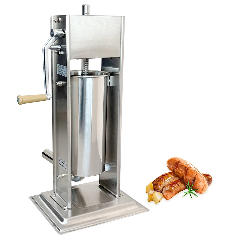 5L Stainless Steel Homemade Sausage Stuffer Meat Processing Machinery for Filling Sausage for Restaurants and Food Shops