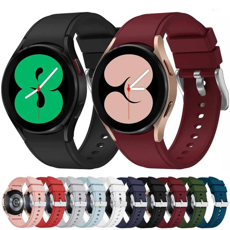 

No Gap Silicone Strap for Samsung Galaxy Watch 7/6/5/4/5 Pro 44mm 40mm 45mm Bracelet for Watch 6 4 Classic 47mm 46mm Belt Correa