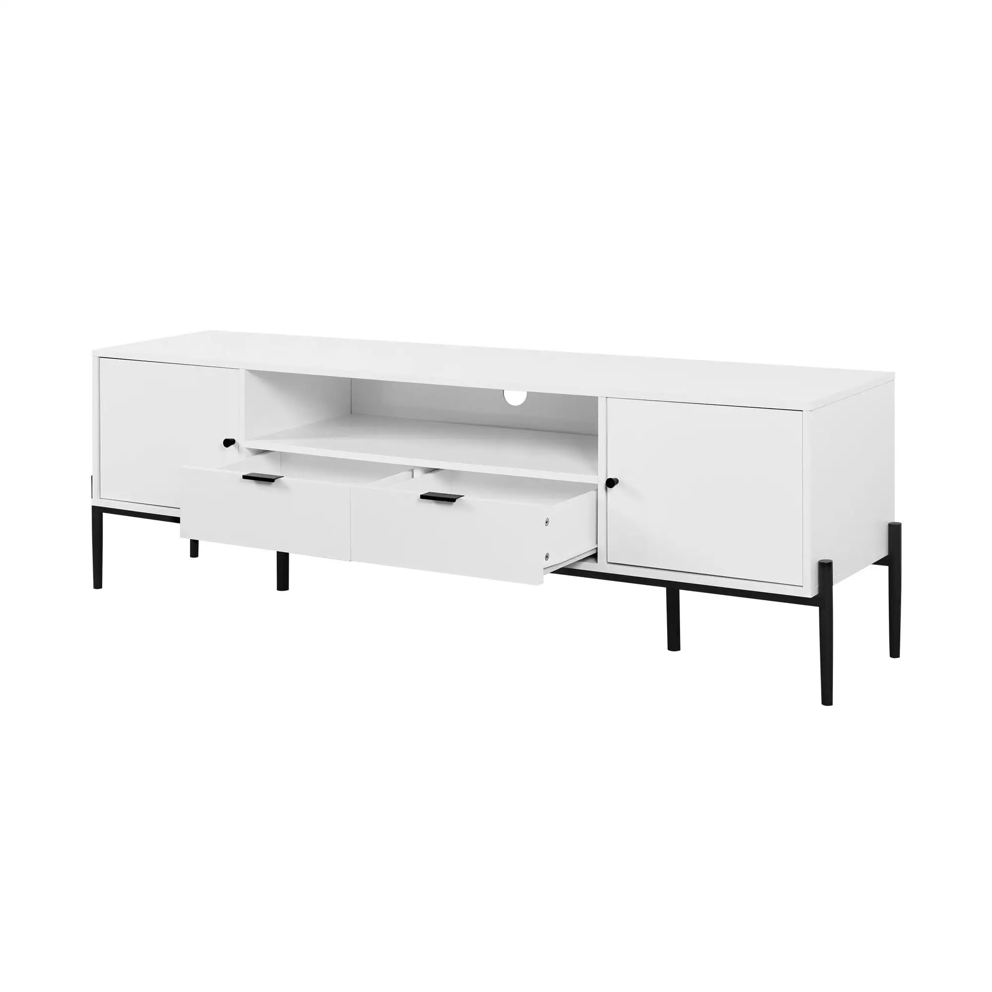 Stylish Modern TV Console & Entertainment Center with Ample Storage | 70.86x15.74x21.85 inch for living Room