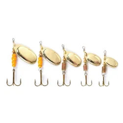 Balıkçılık Lure Spinner yem 3.9g 4.6g 7.4g 10.8g 15g dönen Spinners tiz Hooks ile kaşık yem pike Metal balıkçılık aksesuarları