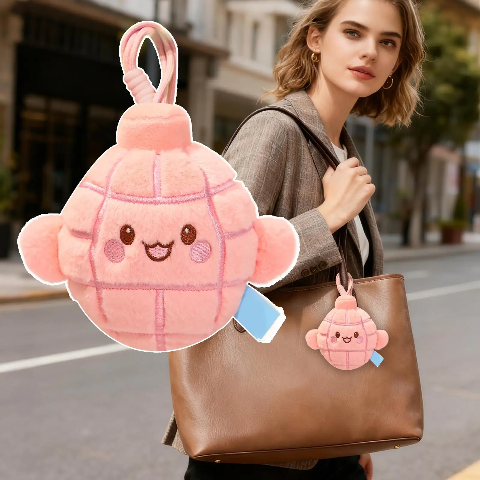 Colgante de muñeco de peluche, decoración suave, abalorio de peluche suave para niños y adultos, bolso, mochila, bolso, viaje, desplazamientos, cumpleaños