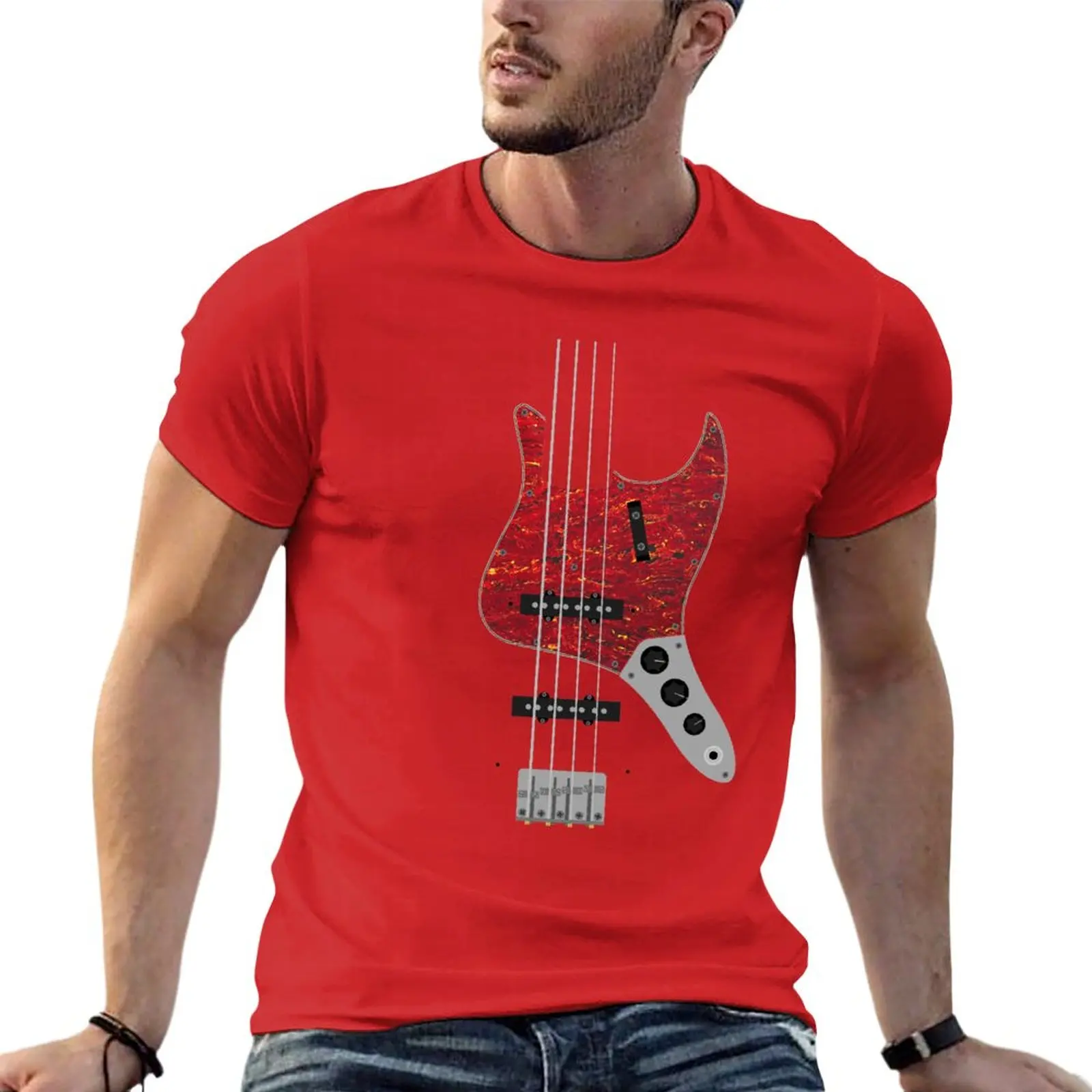 

New Electric Jazz Bass T-Shirt funny t shirt Aesthetic clothing mens t shirt graphic