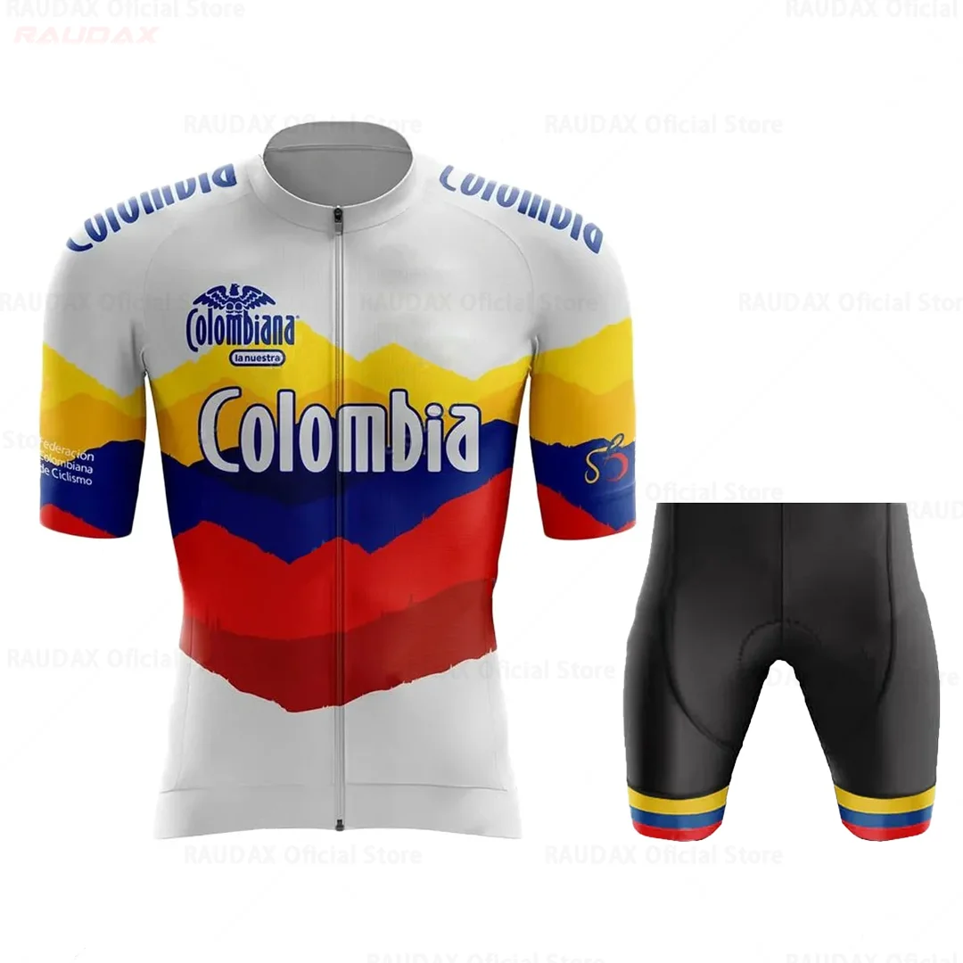 Colombia Men Cycling Jersey MTB Road Bike Cycling Clothes Short Sleeve Jersey High Quality Jersey Cycling Ciclismo Bicycle Set