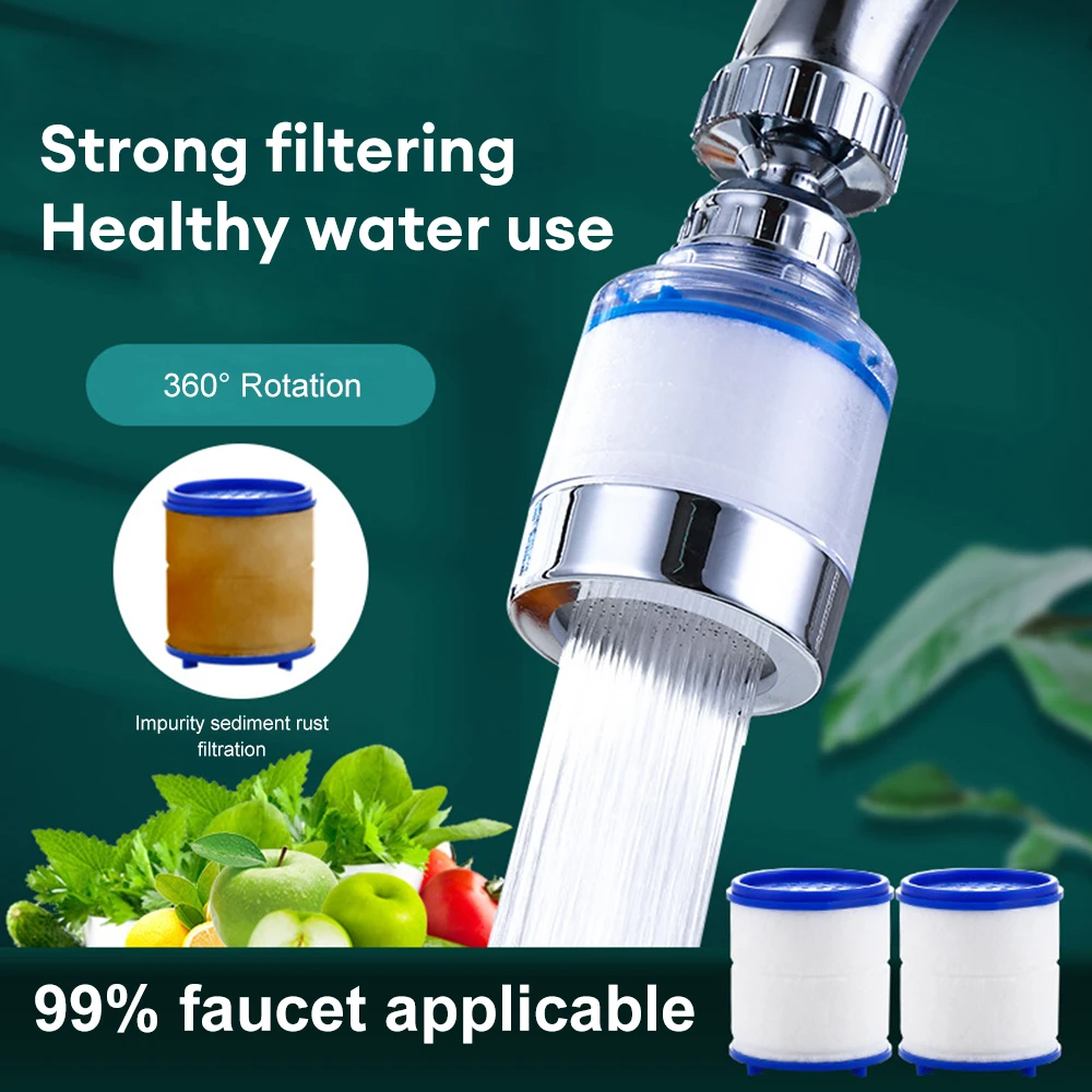 

Universal Faucet Purifier Sprayer Head Shower Faucet Splash Filter Bathroom Faucet Filter Kitchen Water Filter Element Adapter