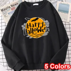 Fashion Halloween Pattern Print Crew Neck Sweater Casual Sports Outdoor Cute Long Sleeve Sweatshirt