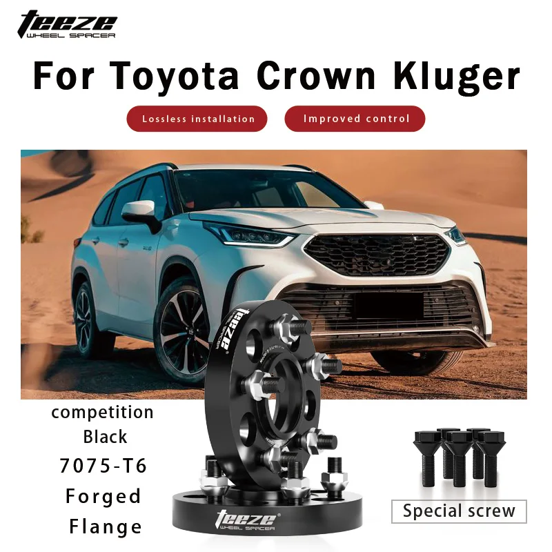 

Teeze 2/4 шт. 5x114,3 CB60,1 мм M12x1,5, центральная черная кованая прокладка колеса для Toyota Crown Kluger, фланцевая пластина 15/20/25/30/35 мм