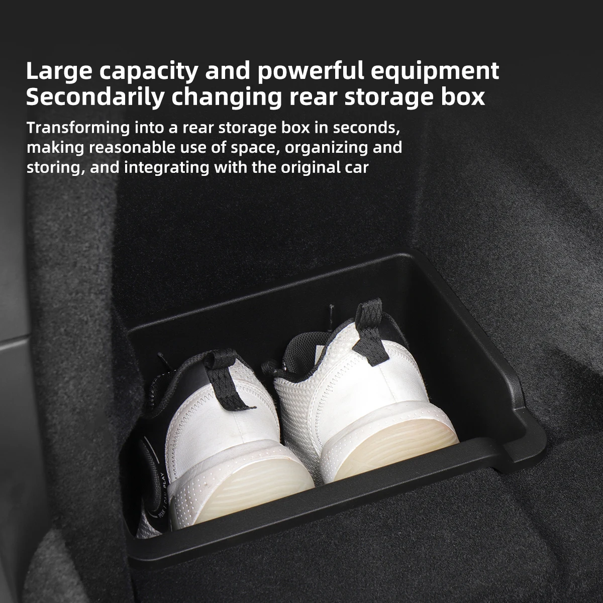 for Tesla New Model X S 2023 2024 Storage Box Rear Trunk Left Side TPE Waterproof Tool Case Car Accessories Tidying