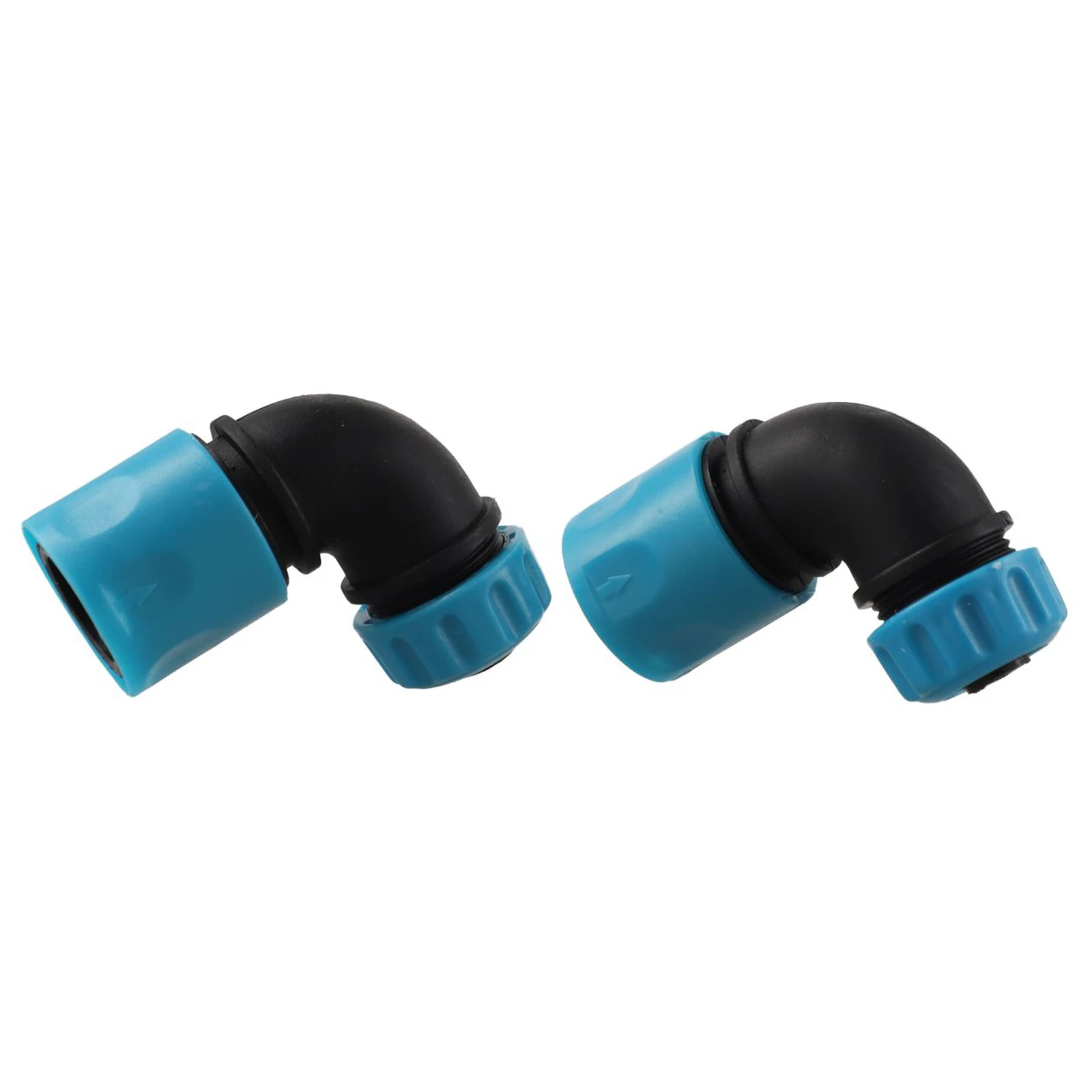 Connecteurs coudés pour tuyau, 2 pièces, connexion rapide pour l'irrigation du jardin et le lavage de voiture, compatibilité 12 mm intégrée en ABS