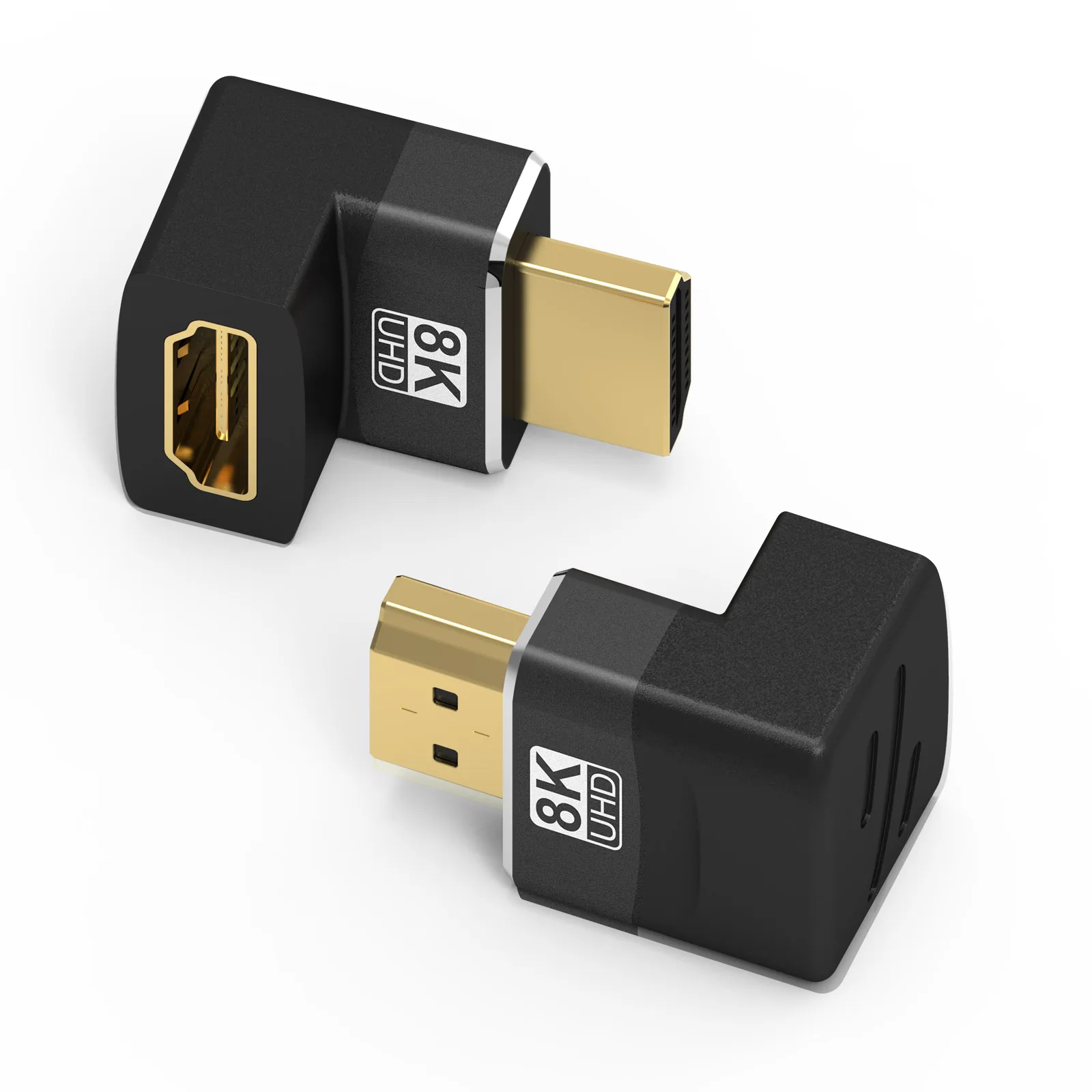 8K HDMI-Compatible Side Bend 90 Degree Adapter 90 Degree Right Angle 270 Degree Adapter HDMI Male To Female Expansion Connector