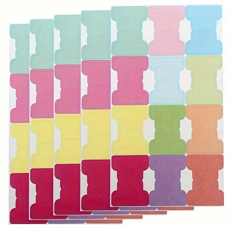 60Pcs Vibrant Sticky Index Labels - Durable Monthly Plan Stickers, Writable Note Logo, Double Sided Page Markers, Great for Orga