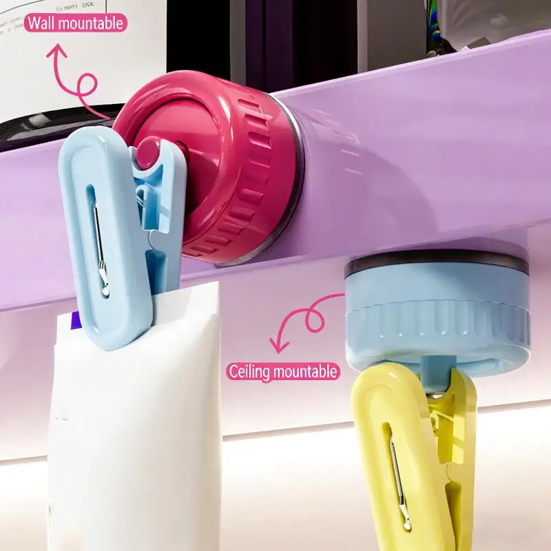New Waterproof Rotating Suction Cup Storage Clip No Drill Seamless Hook Glove Hanger Strong Load Bearing Holder Organizer Bath view 2