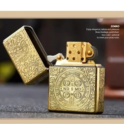 Genuine Zorro Constantine Kerosene Lighter Retro High-end Waterproof Sealed Armor Heavy Metal Gasoline Lighter Men's Gift