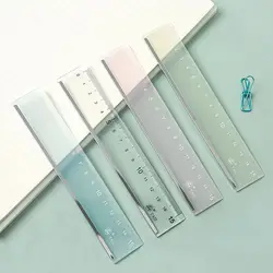 1PC 15cm Straight Ruler Transparent Plastic Ruler Drawing Tool Desk Accessories Student Stationery School Office Supplies