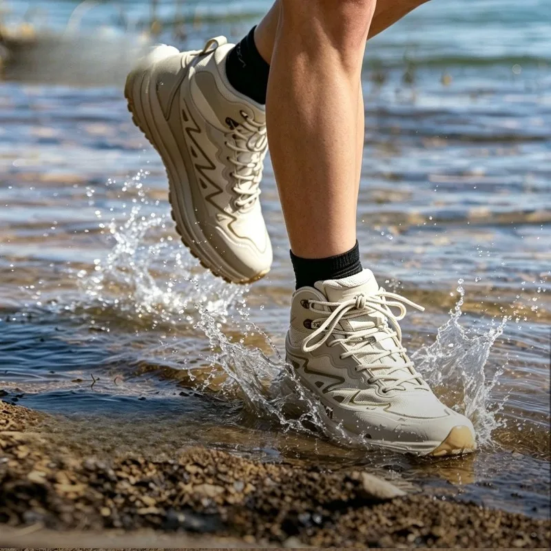 2026 New Arrival Men Hiking Sneakers Anti-Slip Trekking Shoes Men Wearable Climbing Shoes Men Mid-Top Man Sport Mountain Shoe