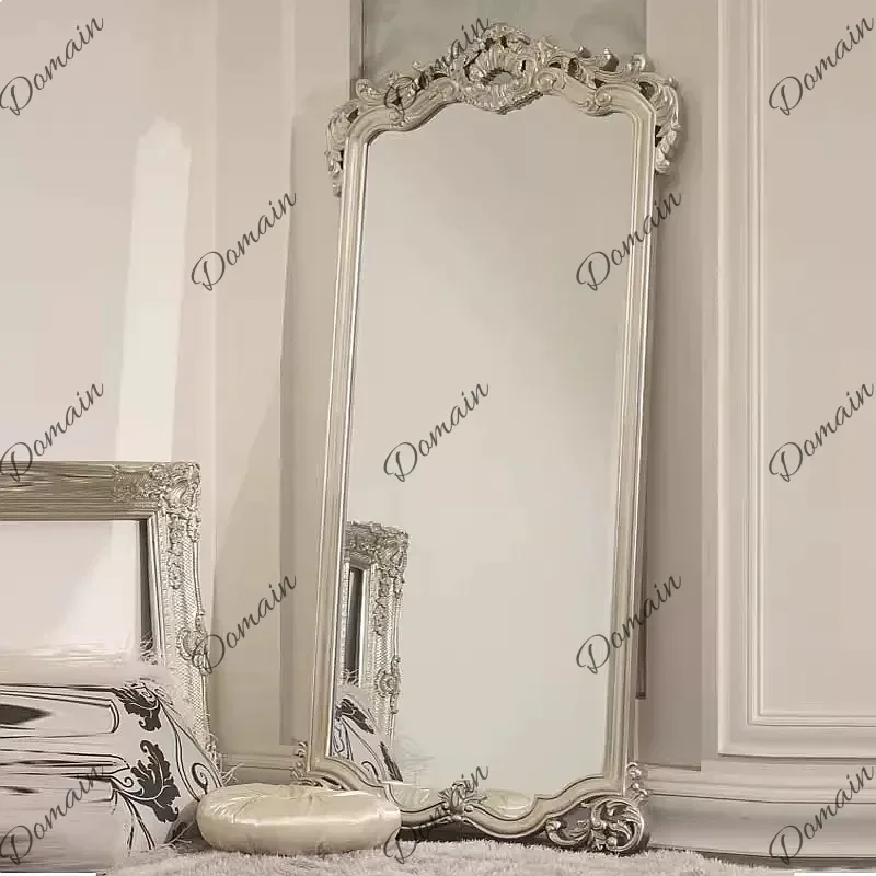 81 N French Vintage Full Length Floor Mirror, Arched Home Dressing Mirror for Bedroom Living Room, Antique Style