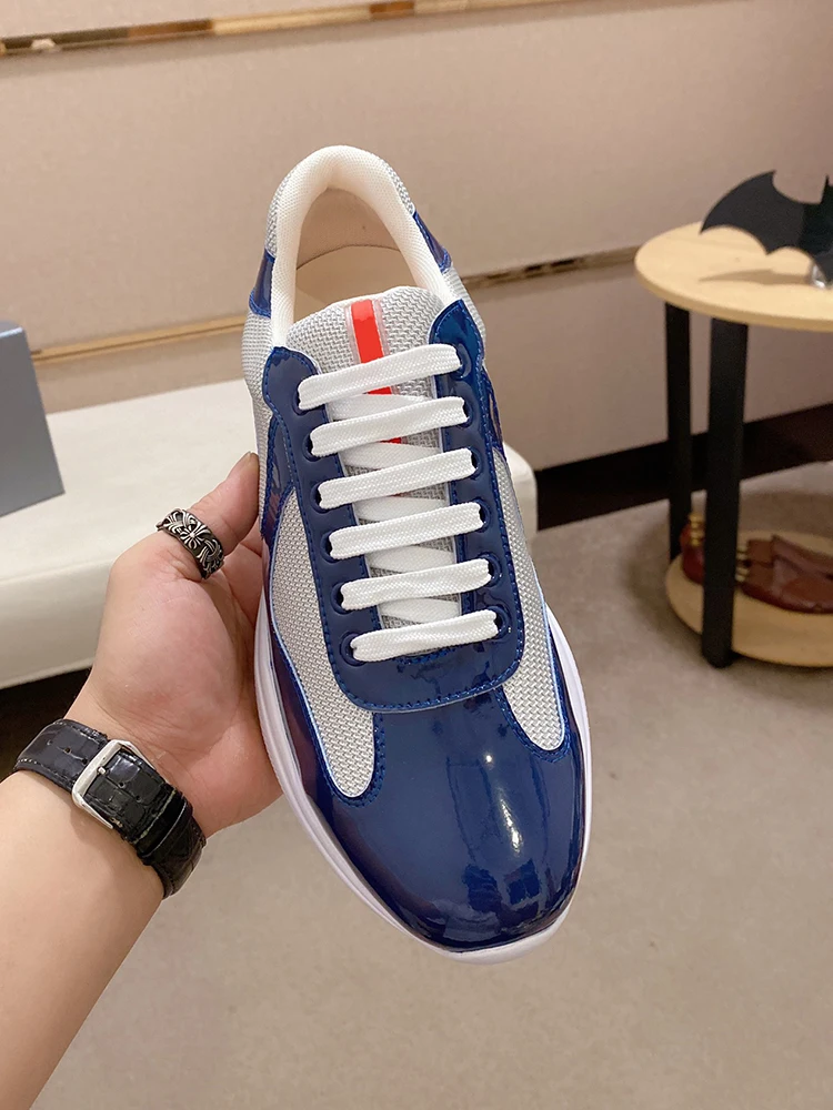 

Spring Summer Fashion Daily Casual Flat Bottom Lace-Up Sports Shoes Men's Round Toe Breathable Net Cloth Thick Bottom Shoes