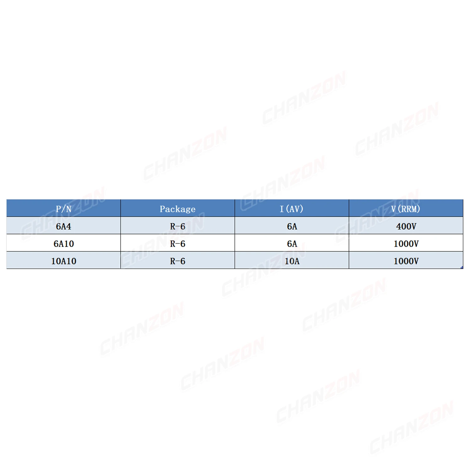 100% Original Genuine 20 Pcs 6A4 6A10 10A10 R-6 6A 10A 400V 1000V Electronic High Power Axial Silicon Rectifier Diode