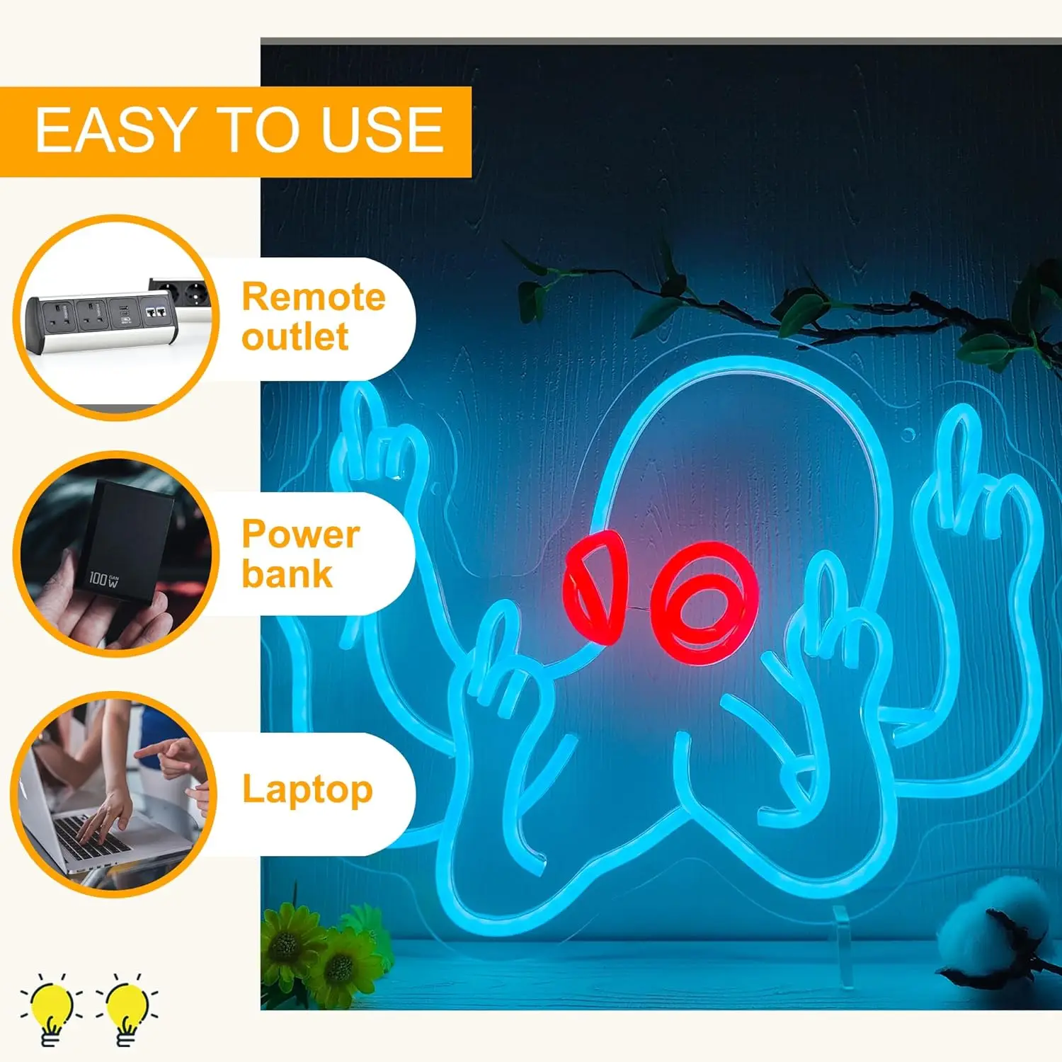 Octopus Neon Signs LED Neon Light Sign Light Up Neon Signs Wall Decor for Kids Bedroom Play room Seafood Restaurant Gift
