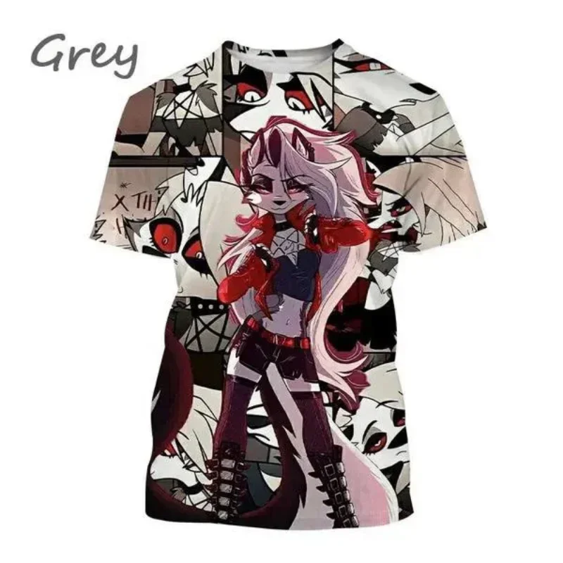 Fashion Men Clothing New Helluva Boss Loona 3D Print Anime T-shirt Personalized Hip Hop Harajuku Street Unisex Oversized T Shirt