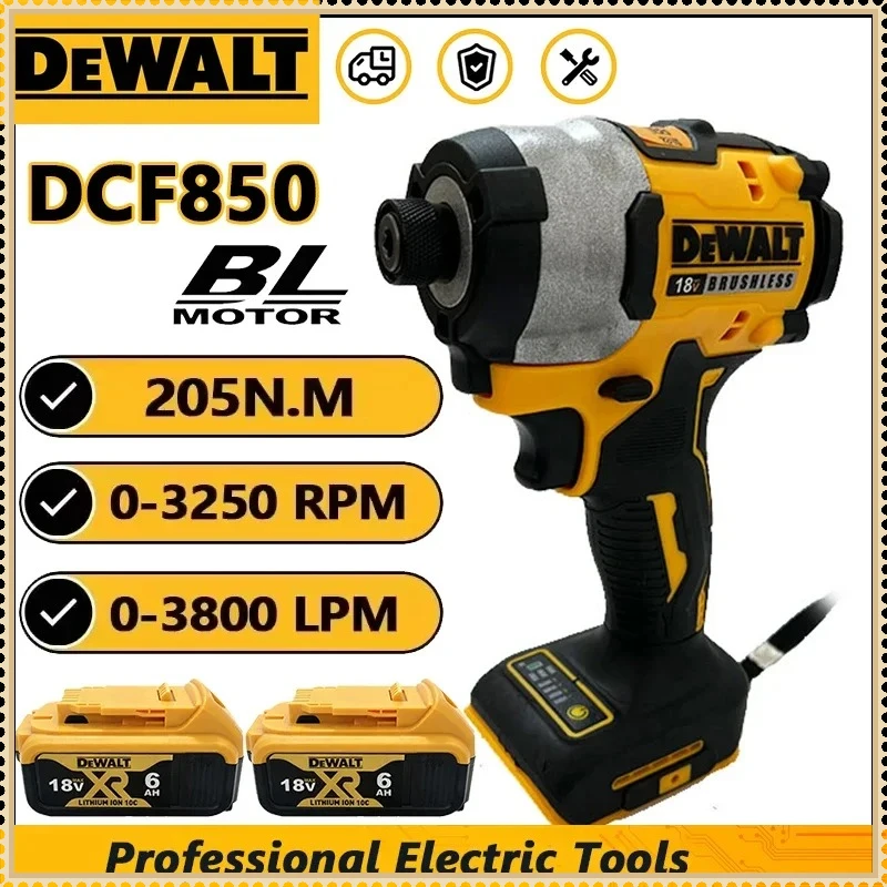 

Бесщеточный ударный шуруповерт DEWALT DCF850 205 Н·м, аккумуляторная дрель-шуруповерт, электроинструмент