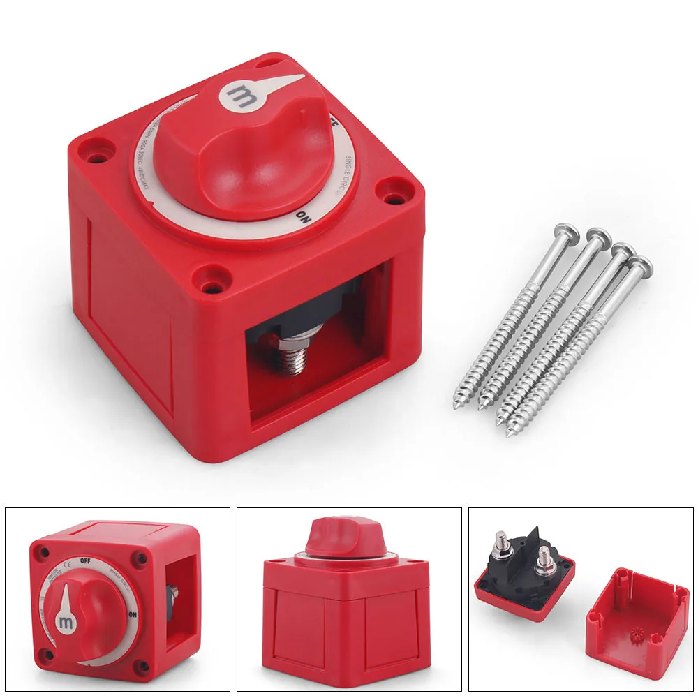 

Car Auto RV Marine Boat 12V-48V 100A-300A Single Circuit Battery Selector Isolator Disconnect Rotary Switch Cut
