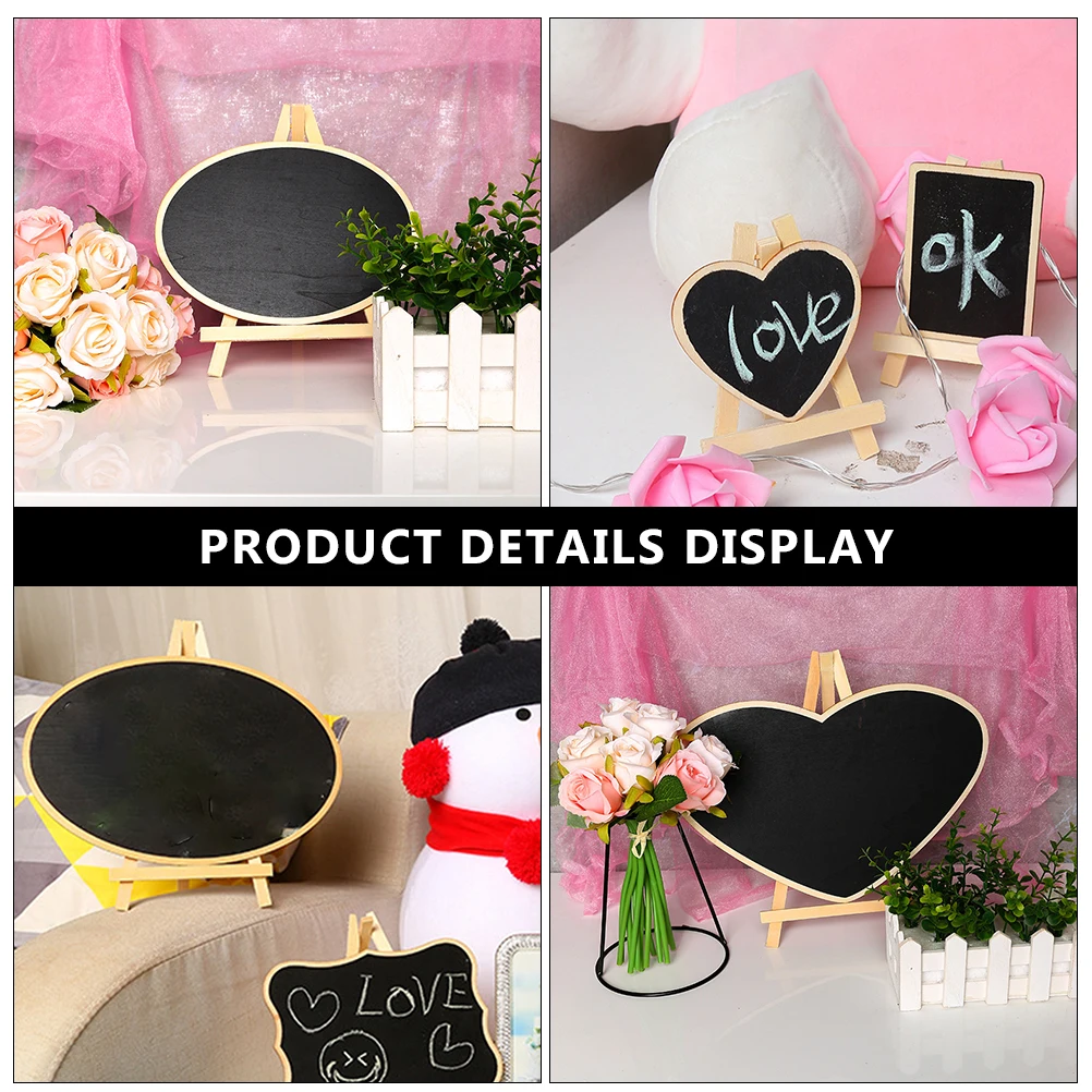 

2 Pcs Wooden Brown Chalkboards Kids Crafts Advertising Board Message Boards Tablet for Coffee Store Drink