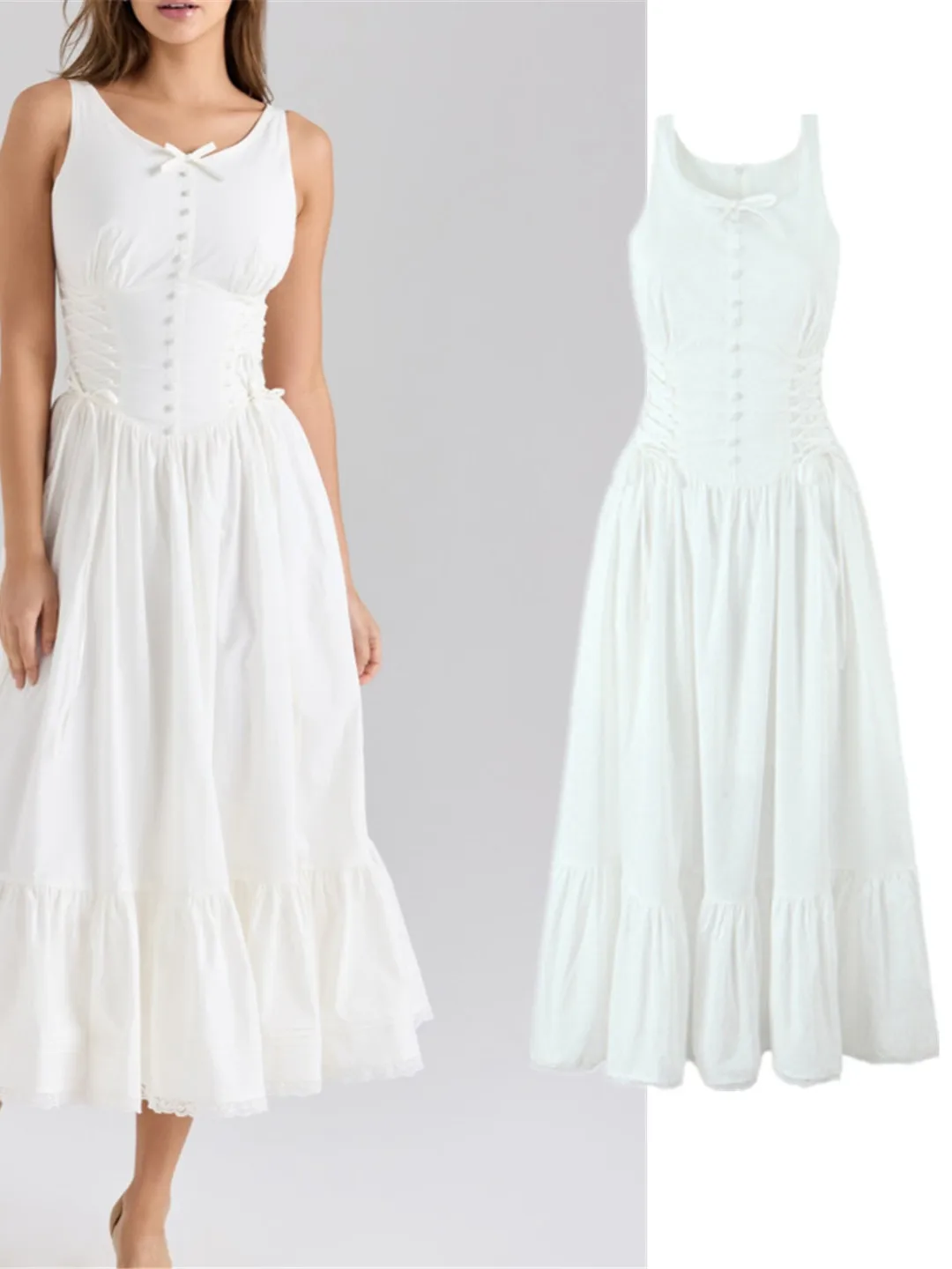 Buddaha Sle Pieghettato Wrap ter Abito da sera floreale per donna Gonna longuette estiva a vita alta Ele Vintage Lungo Dr...