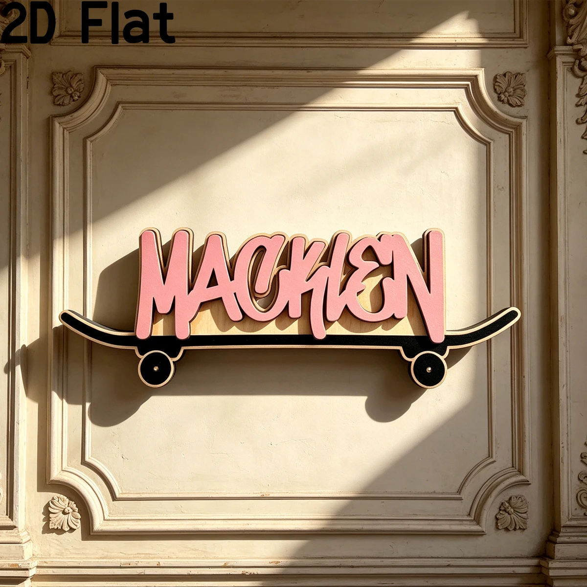1Pc Custom Sports Skate Bord Wooden Plaque Sign,Home Room Office School Wall Decor,DIY Paintable,Nursery Birthday Wedding Gift view 2