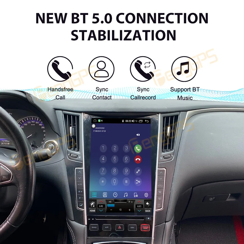 لإنفينيتي Q50 Q50L Q50D Q60S 2015-2019 نظام ذكي مشغل وسائط متعددة لاسلكي Carplay Autoradio ستيريو GPS نافي تاتش