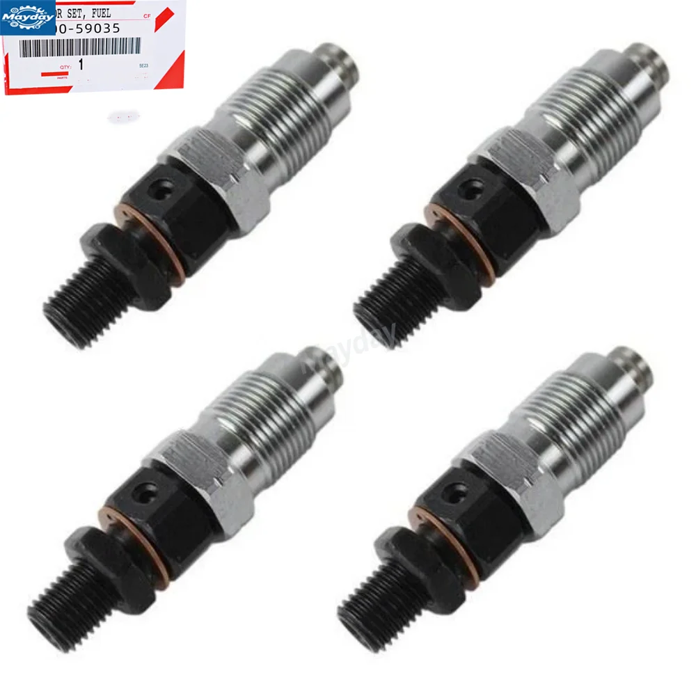 4 Pieces New Fuel Injectors OEM 23600-59035 For Toyot-a Hilu-x Hiac-e 2400 2.4L 2L