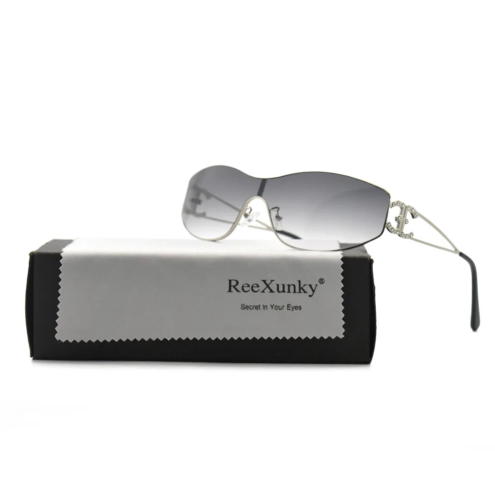 

Роскошные дизайнерские женские солнцезащитные очки со стразами, большие цельные солнцезащитные очки с градиентом, модные 2025 солнцезащитные козырьки для вождения UV400