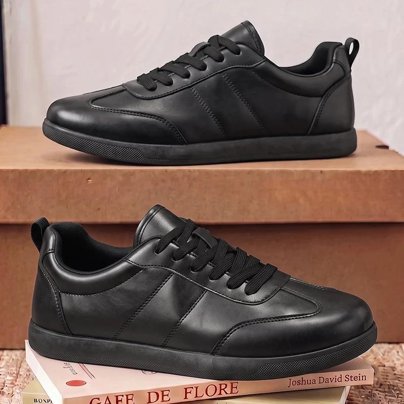 Men's Shoes 2026 Autumn Winter Lightweight Genuine Top Layer Cowhide Black Shoes Versatile Business Casual Sneakers