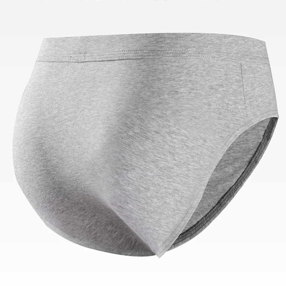 

Men 90% Cotton Sweat-absorbing Panties Soft High Elastic Briefs Underwear Breathable Solid Color Underpants